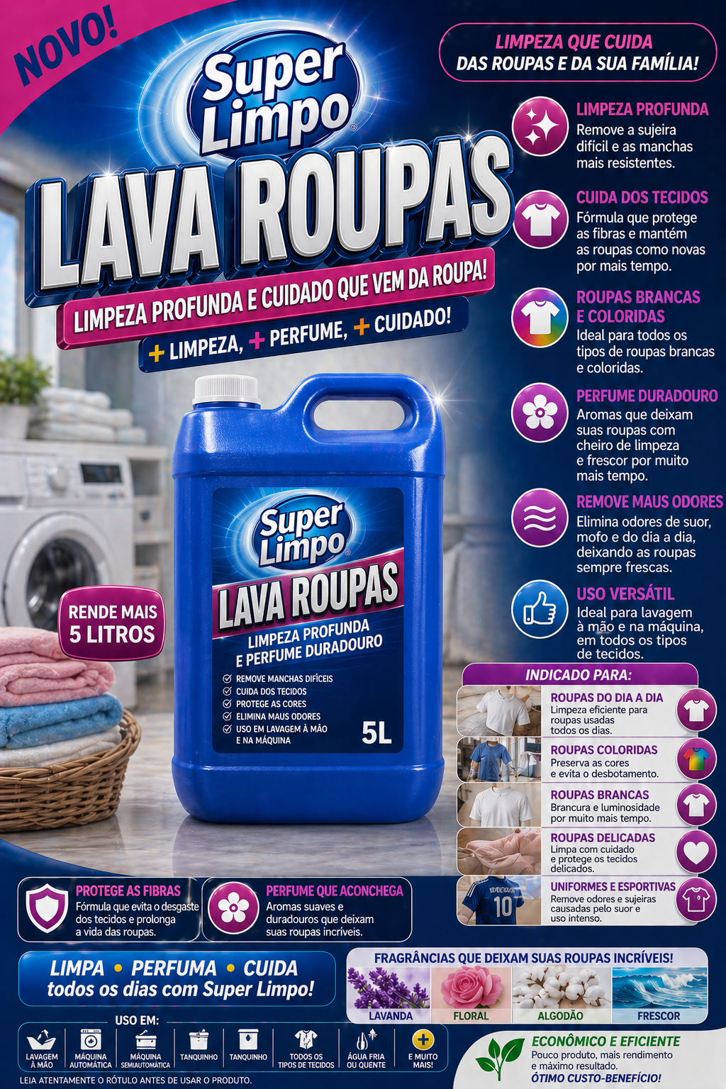 Lava Roupas Líquido 5L