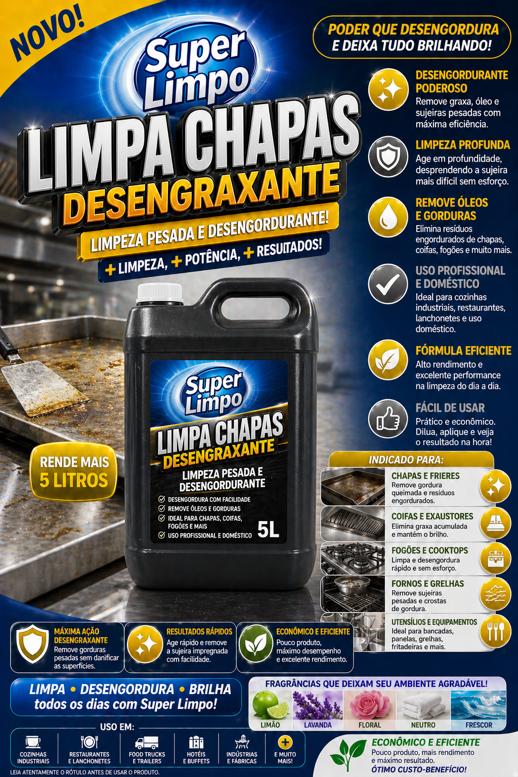 Limpa Chapas Desengraxante 5L